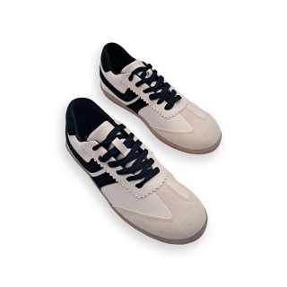 FONKY CASUAL DOS RAYAS BEIGE-NEGRO