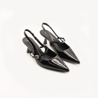 STILETTO DIAMANTES NEGRO PATENTE