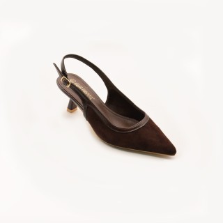 STILETTO COMBINADO  GAMUZA MARRON