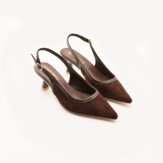 STILETTO COMBINADO  GAMUZA MARRON