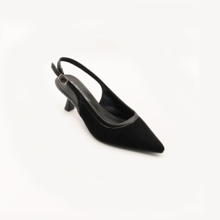 STILETTO COMBINADO  GAMUZA NEGRO